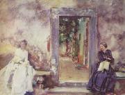 John Singer Sargent The Garden Wall oil painting artist